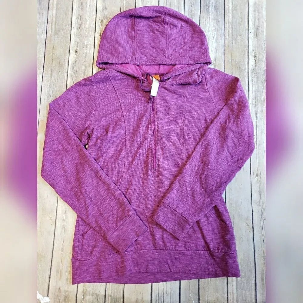 Lucy purple half zip workout jacket hoodie